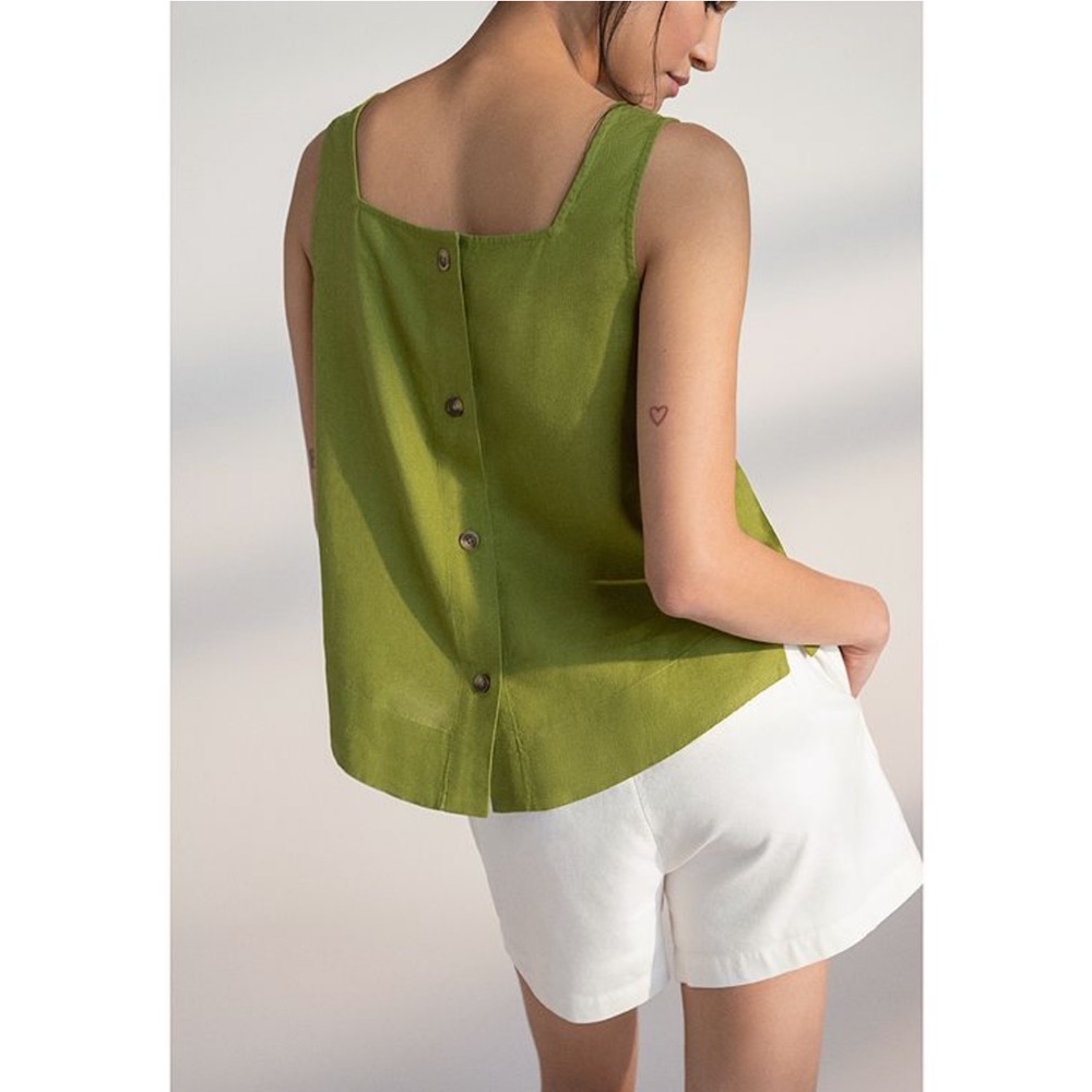 Petite LC Lauren Conrad High-Low Hem Square Neck Tank Top